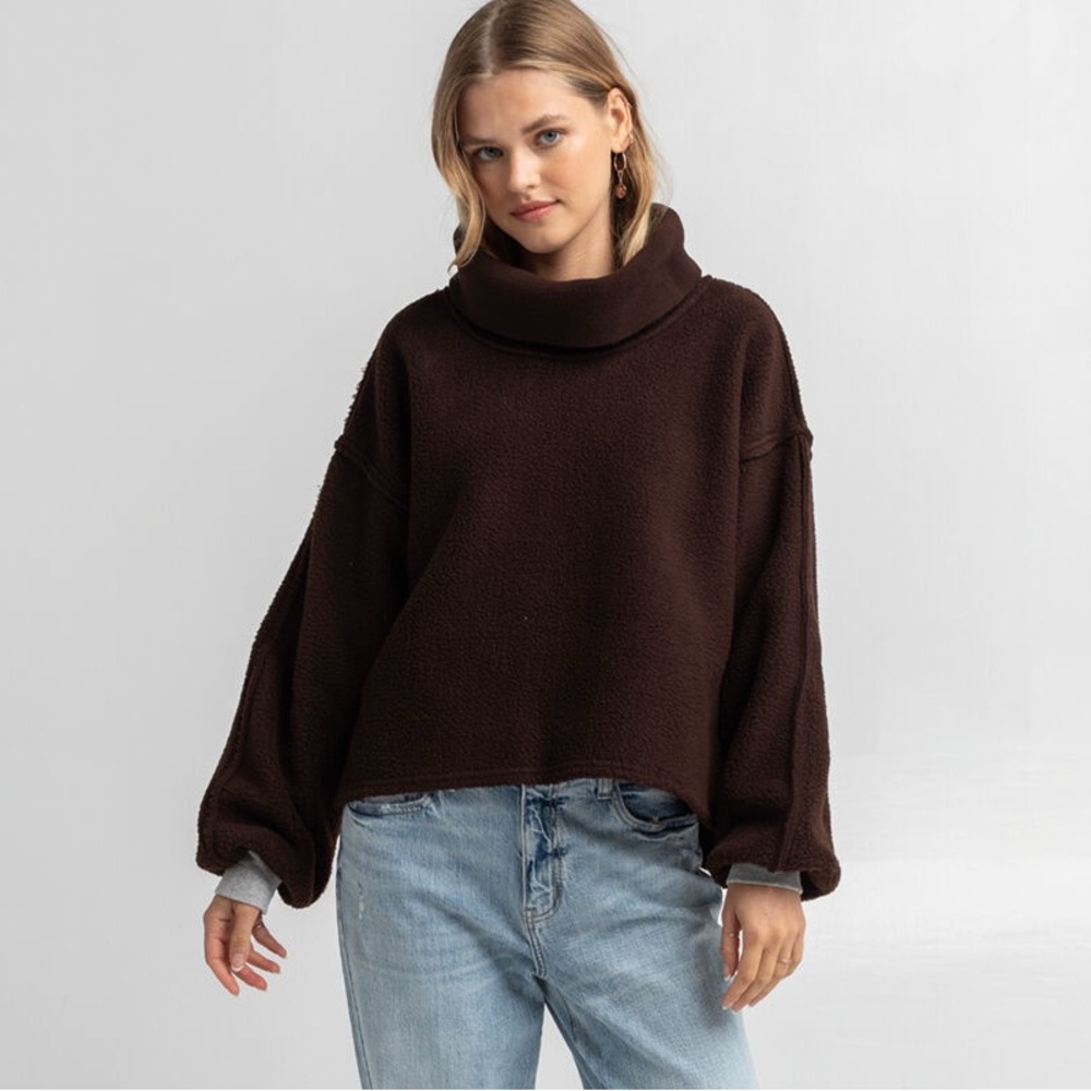Free People Women's Elk Mountain Fleece Pullover Sweater